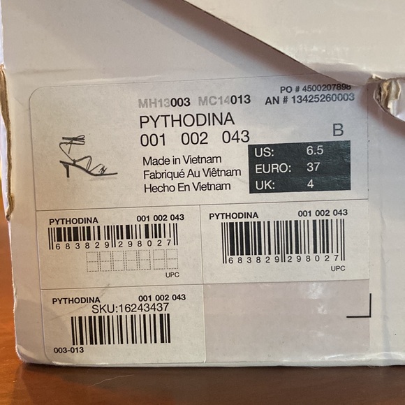 ALDO Pythodina Strappy Kitten Heel Dress Sandal in Black EUC - Picture 5 of 5